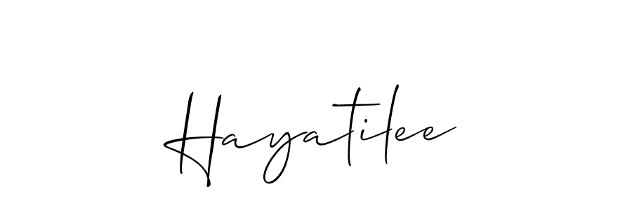 Best and Professional Signature Style for Hayatilee. Allison_Script Best Signature Style Collection. Hayatilee signature style 2 images and pictures png
