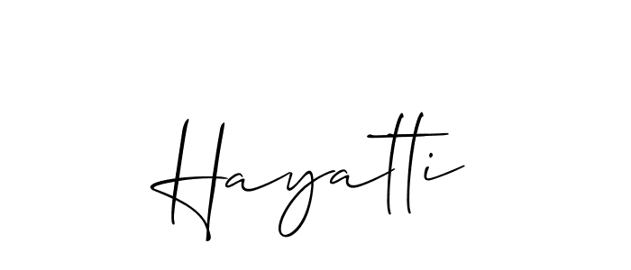 How to Draw Hayatti signature style? Allison_Script is a latest design signature styles for name Hayatti. Hayatti signature style 2 images and pictures png
