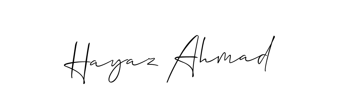 Hayaz Ahmad stylish signature style. Best Handwritten Sign (Allison_Script) for my name. Handwritten Signature Collection Ideas for my name Hayaz Ahmad. Hayaz Ahmad signature style 2 images and pictures png