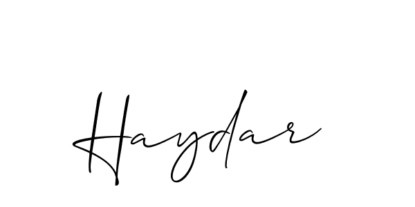 How to Draw Haydar signature style? Allison_Script is a latest design signature styles for name Haydar. Haydar signature style 2 images and pictures png