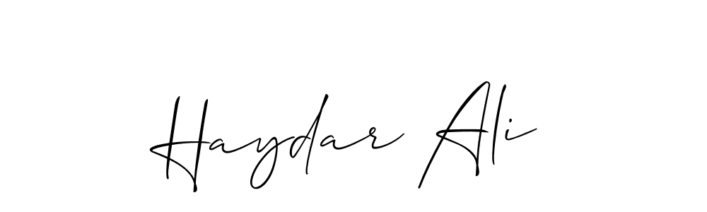 This is the best signature style for the Haydar Ali name. Also you like these signature font (Allison_Script). Mix name signature. Haydar Ali signature style 2 images and pictures png
