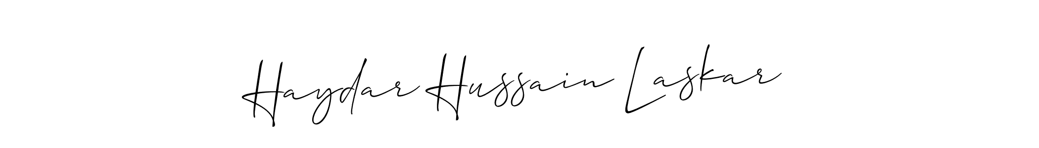 Check out images of Autograph of Haydar Hussain Laskar name. Actor Haydar Hussain Laskar Signature Style. Allison_Script is a professional sign style online. Haydar Hussain Laskar signature style 2 images and pictures png