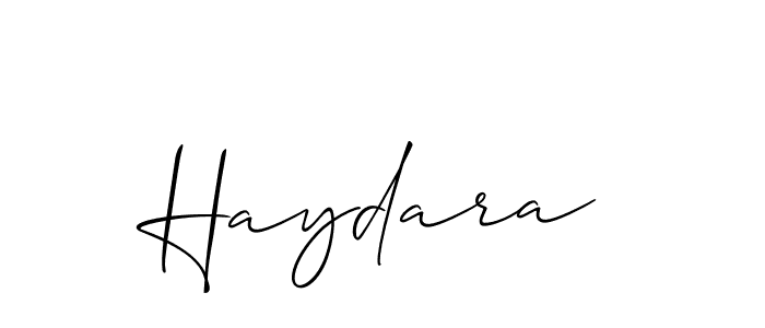 Make a beautiful signature design for name Haydara. Use this online signature maker to create a handwritten signature for free. Haydara signature style 2 images and pictures png