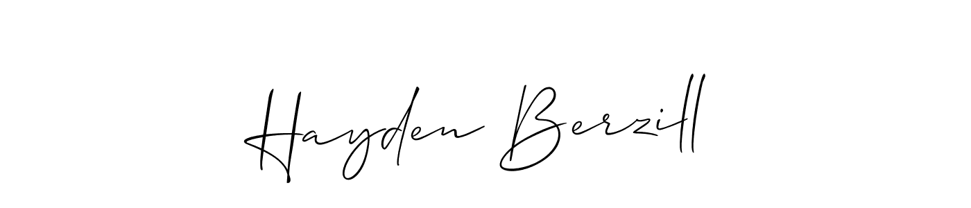 Also You can easily find your signature by using the search form. We will create Hayden Berzill name handwritten signature images for you free of cost using Allison_Script sign style. Hayden Berzill signature style 2 images and pictures png