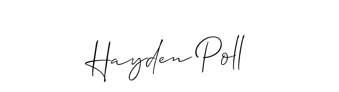 Also You can easily find your signature by using the search form. We will create Hayden Poll name handwritten signature images for you free of cost using Allison_Script sign style. Hayden Poll signature style 2 images and pictures png