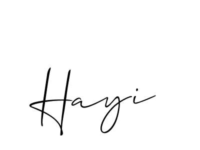 Also we have Hayi name is the best signature style. Create professional handwritten signature collection using Allison_Script autograph style. Hayi signature style 2 images and pictures png