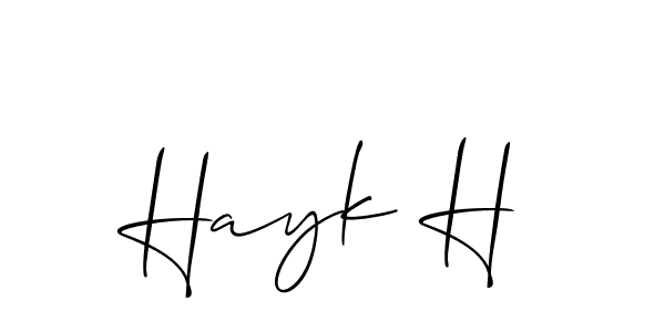 You should practise on your own different ways (Allison_Script) to write your name (Hayk H) in signature. don't let someone else do it for you. Hayk H signature style 2 images and pictures png