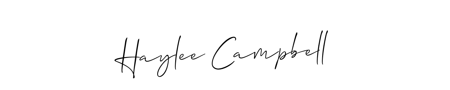 Make a short Haylee Campbell signature style. Manage your documents anywhere anytime using Allison_Script. Create and add eSignatures, submit forms, share and send files easily. Haylee Campbell signature style 2 images and pictures png