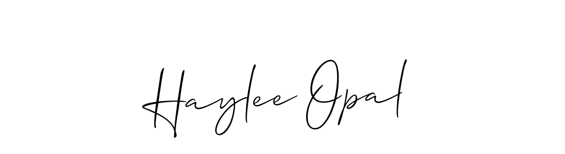 It looks lik you need a new signature style for name Haylee Opal. Design unique handwritten (Allison_Script) signature with our free signature maker in just a few clicks. Haylee Opal signature style 2 images and pictures png