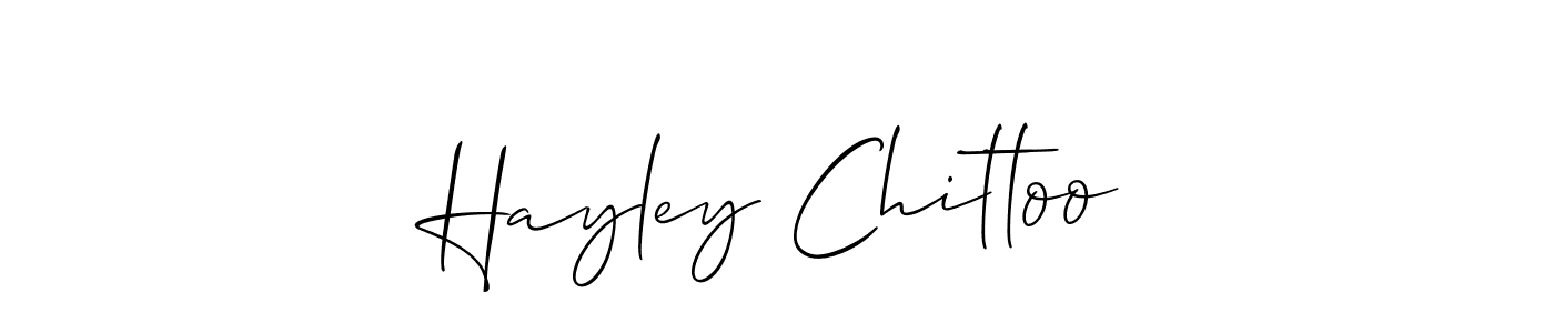 Make a short Hayley Chittoo signature style. Manage your documents anywhere anytime using Allison_Script. Create and add eSignatures, submit forms, share and send files easily. Hayley Chittoo signature style 2 images and pictures png