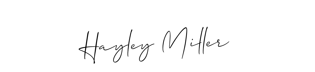 Hayley Miller stylish signature style. Best Handwritten Sign (Allison_Script) for my name. Handwritten Signature Collection Ideas for my name Hayley Miller. Hayley Miller signature style 2 images and pictures png