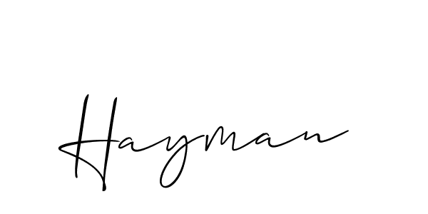 if you are searching for the best signature style for your name Hayman. so please give up your signature search. here we have designed multiple signature styles  using Allison_Script. Hayman signature style 2 images and pictures png