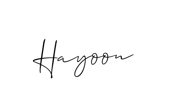 Make a beautiful signature design for name Hayoon. Use this online signature maker to create a handwritten signature for free. Hayoon signature style 2 images and pictures png