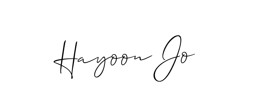 Make a short Hayoon Jo signature style. Manage your documents anywhere anytime using Allison_Script. Create and add eSignatures, submit forms, share and send files easily. Hayoon Jo signature style 2 images and pictures png