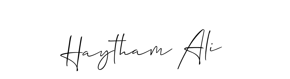 Best and Professional Signature Style for Haytham Ali. Allison_Script Best Signature Style Collection. Haytham Ali signature style 2 images and pictures png