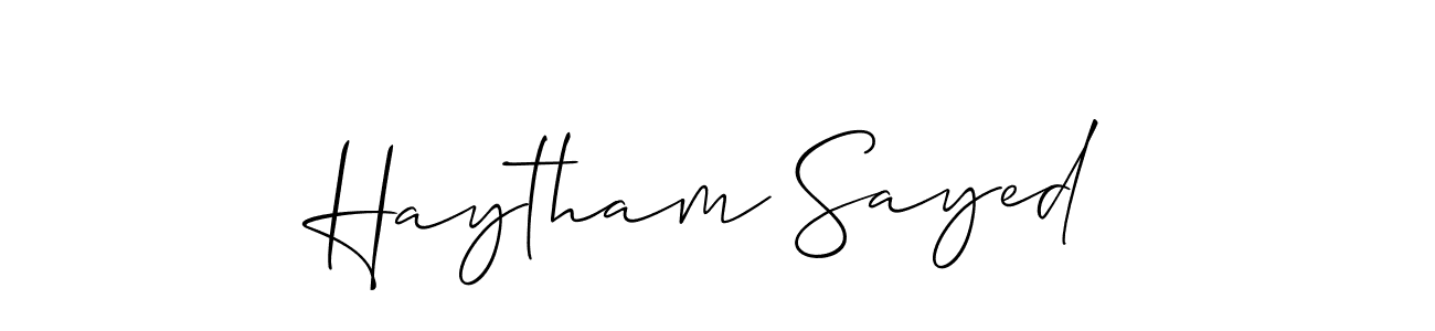 Here are the top 10 professional signature styles for the name Haytham Sayed. These are the best autograph styles you can use for your name. Haytham Sayed signature style 2 images and pictures png