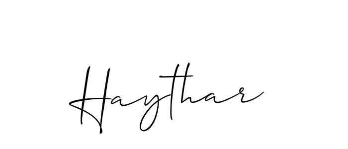 How to Draw Haythar signature style? Allison_Script is a latest design signature styles for name Haythar. Haythar signature style 2 images and pictures png