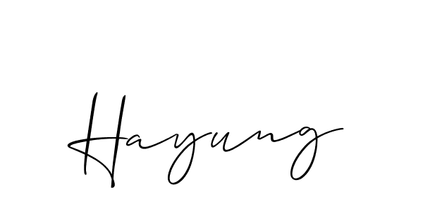 Make a beautiful signature design for name Hayung. Use this online signature maker to create a handwritten signature for free. Hayung signature style 2 images and pictures png