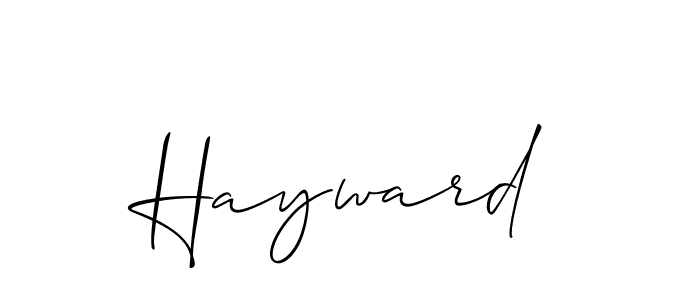 Make a beautiful signature design for name Hayward. With this signature (Allison_Script) style, you can create a handwritten signature for free. Hayward signature style 2 images and pictures png