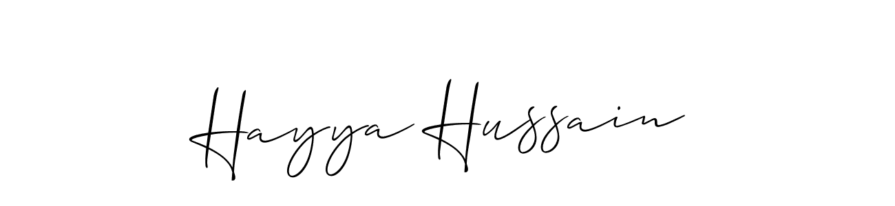 Best and Professional Signature Style for Hayya Hussain. Allison_Script Best Signature Style Collection. Hayya Hussain signature style 2 images and pictures png