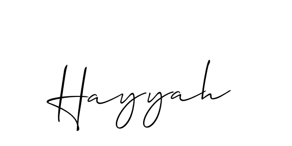 Best and Professional Signature Style for Hayyah. Allison_Script Best Signature Style Collection. Hayyah signature style 2 images and pictures png