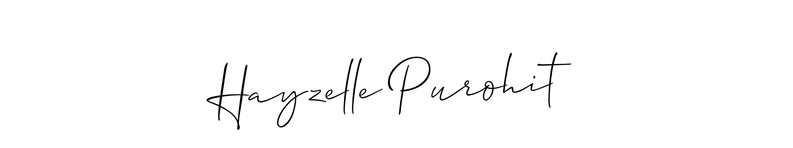 Create a beautiful signature design for name Hayzelle Purohit. With this signature (Allison_Script) fonts, you can make a handwritten signature for free. Hayzelle Purohit signature style 2 images and pictures png