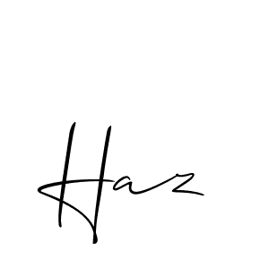 It looks lik you need a new signature style for name Haz. Design unique handwritten (Allison_Script) signature with our free signature maker in just a few clicks. Haz signature style 2 images and pictures png