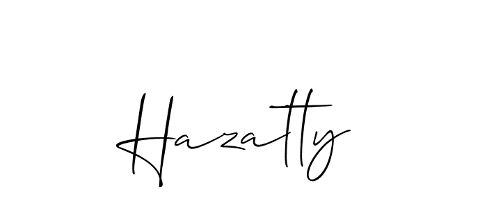 Once you've used our free online signature maker to create your best signature Allison_Script style, it's time to enjoy all of the benefits that Hazatty name signing documents. Hazatty signature style 2 images and pictures png