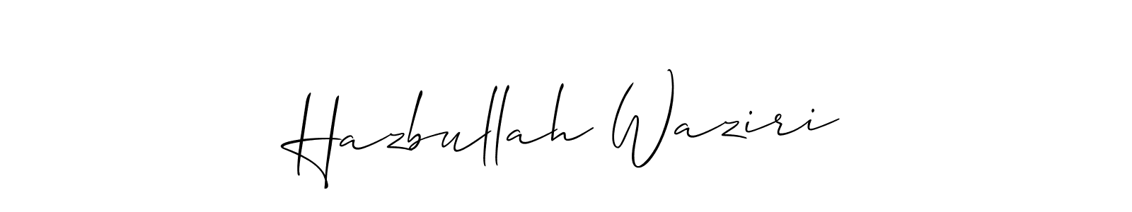 You can use this online signature creator to create a handwritten signature for the name Hazbullah Waziri. This is the best online autograph maker. Hazbullah Waziri signature style 2 images and pictures png