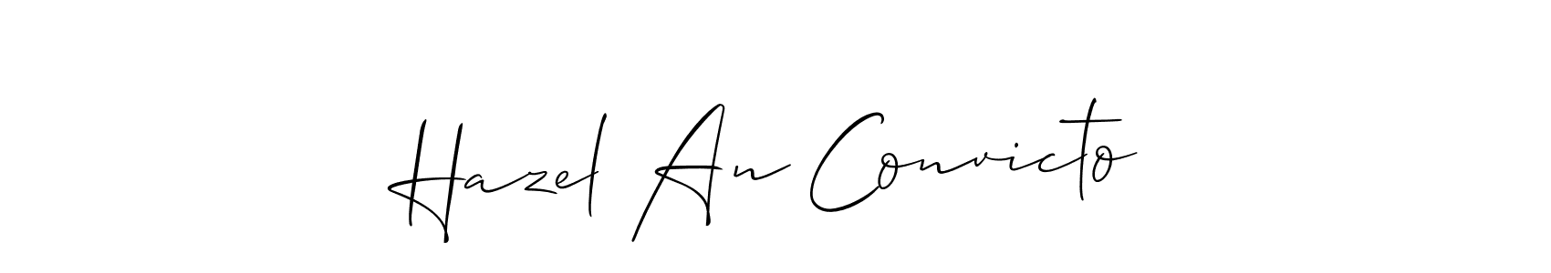 Use a signature maker to create a handwritten signature online. With this signature software, you can design (Allison_Script) your own signature for name Hazel An Convicto. Hazel An Convicto signature style 2 images and pictures png