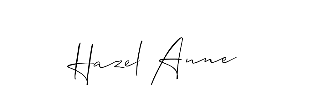 How to make Hazel Anne name signature. Use Allison_Script style for creating short signs online. This is the latest handwritten sign. Hazel Anne signature style 2 images and pictures png