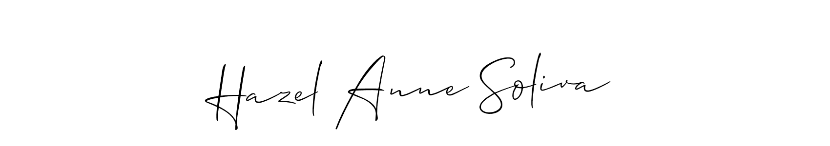 How to make Hazel Anne Soliva name signature. Use Allison_Script style for creating short signs online. This is the latest handwritten sign. Hazel Anne Soliva signature style 2 images and pictures png