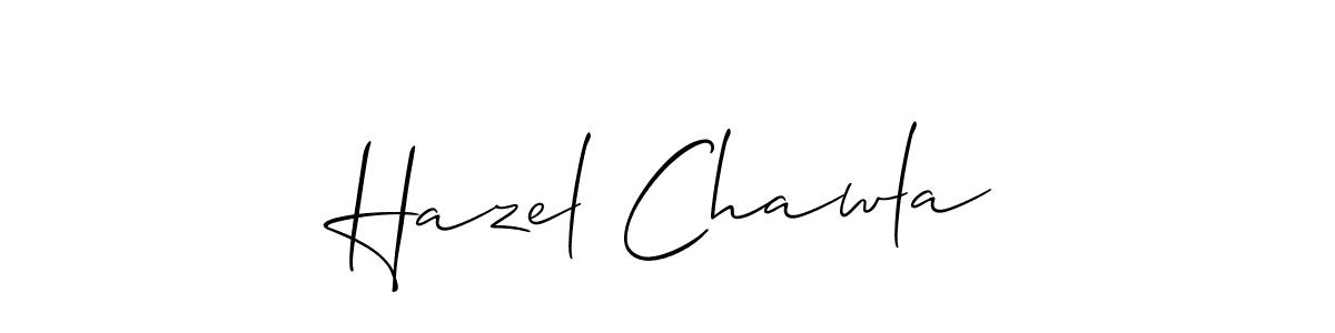 Design your own signature with our free online signature maker. With this signature software, you can create a handwritten (Allison_Script) signature for name Hazel Chawla. Hazel Chawla signature style 2 images and pictures png