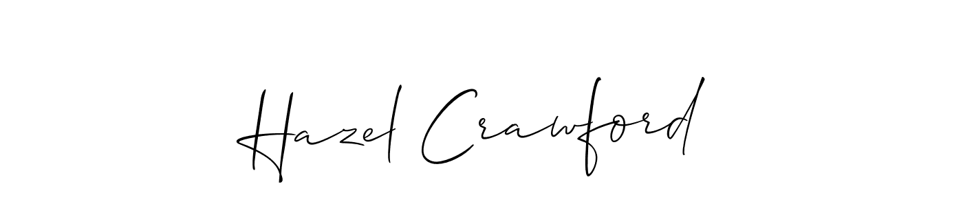 Design your own signature with our free online signature maker. With this signature software, you can create a handwritten (Allison_Script) signature for name Hazel Crawford. Hazel Crawford signature style 2 images and pictures png