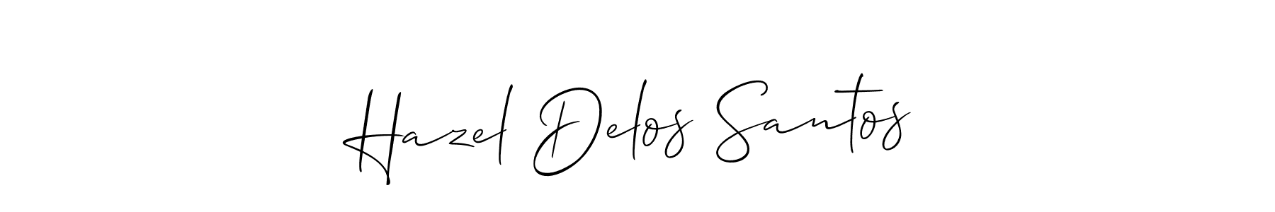 Allison_Script is a professional signature style that is perfect for those who want to add a touch of class to their signature. It is also a great choice for those who want to make their signature more unique. Get Hazel Delos Santos name to fancy signature for free. Hazel Delos Santos signature style 2 images and pictures png