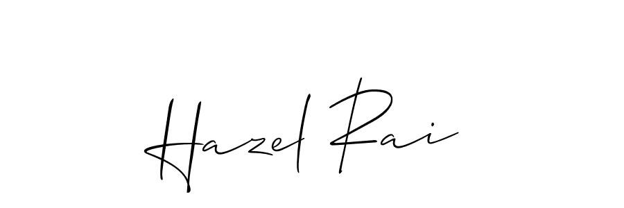 Also we have Hazel Rai name is the best signature style. Create professional handwritten signature collection using Allison_Script autograph style. Hazel Rai signature style 2 images and pictures png