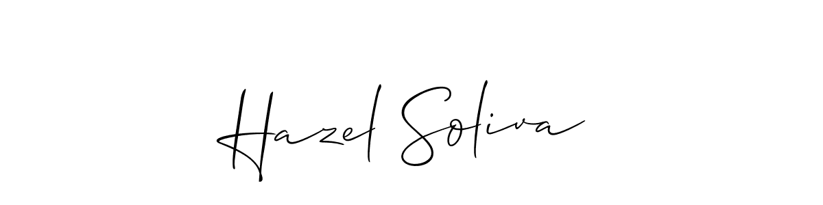 Create a beautiful signature design for name Hazel Soliva. With this signature (Allison_Script) fonts, you can make a handwritten signature for free. Hazel Soliva signature style 2 images and pictures png