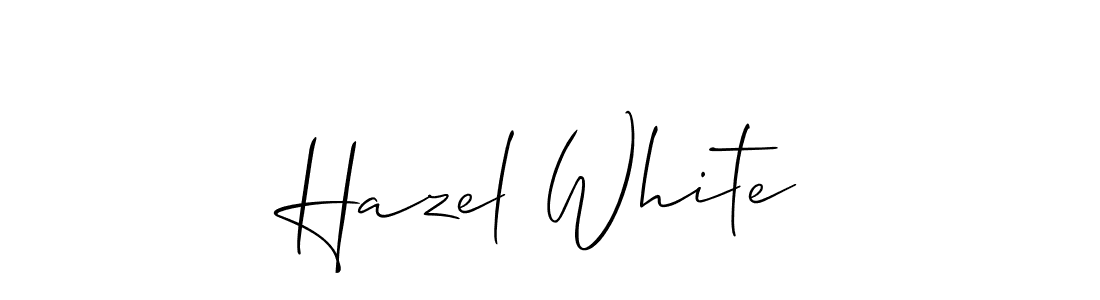 Also You can easily find your signature by using the search form. We will create Hazel White name handwritten signature images for you free of cost using Allison_Script sign style. Hazel White signature style 2 images and pictures png