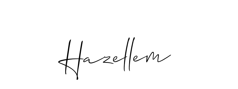Once you've used our free online signature maker to create your best signature Allison_Script style, it's time to enjoy all of the benefits that Hazellem name signing documents. Hazellem signature style 2 images and pictures png