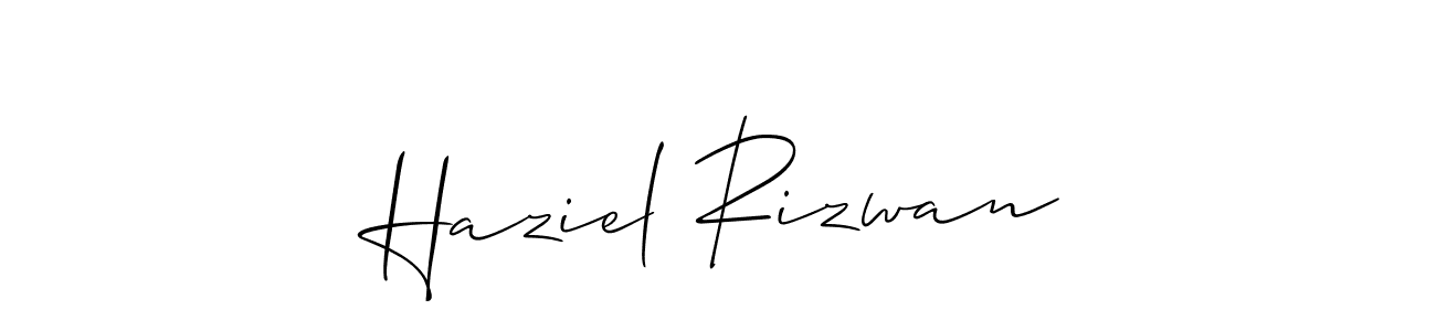 Haziel Rizwan stylish signature style. Best Handwritten Sign (Allison_Script) for my name. Handwritten Signature Collection Ideas for my name Haziel Rizwan. Haziel Rizwan signature style 2 images and pictures png