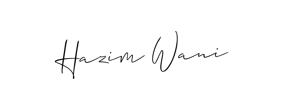 You can use this online signature creator to create a handwritten signature for the name Hazim Wani. This is the best online autograph maker. Hazim Wani signature style 2 images and pictures png