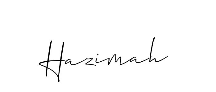 Best and Professional Signature Style for Hazimah. Allison_Script Best Signature Style Collection. Hazimah signature style 2 images and pictures png