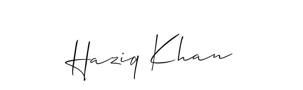 Also You can easily find your signature by using the search form. We will create Haziq Khan name handwritten signature images for you free of cost using Allison_Script sign style. Haziq Khan signature style 2 images and pictures png