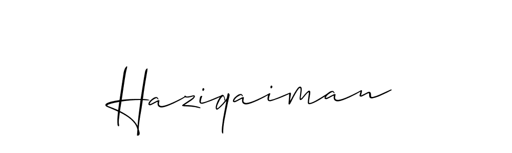 Design your own signature with our free online signature maker. With this signature software, you can create a handwritten (Allison_Script) signature for name Haziqaiman. Haziqaiman signature style 2 images and pictures png