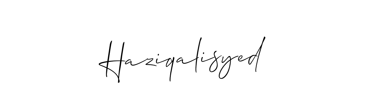 You should practise on your own different ways (Allison_Script) to write your name (Haziqalisyed) in signature. don't let someone else do it for you. Haziqalisyed signature style 2 images and pictures png