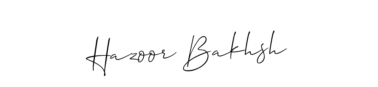 You should practise on your own different ways (Allison_Script) to write your name (Hazoor Bakhsh) in signature. don't let someone else do it for you. Hazoor Bakhsh signature style 2 images and pictures png
