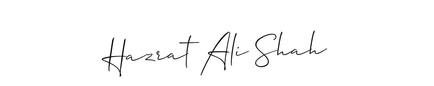 Use a signature maker to create a handwritten signature online. With this signature software, you can design (Allison_Script) your own signature for name Hazrat Ali Shah. Hazrat Ali Shah signature style 2 images and pictures png
