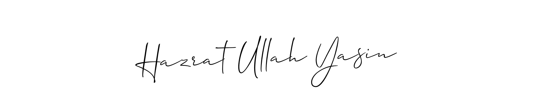 Also we have Hazrat Ullah Yasin name is the best signature style. Create professional handwritten signature collection using Allison_Script autograph style. Hazrat Ullah Yasin signature style 2 images and pictures png