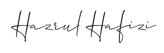 Get an exclusive digital autograph for Hazrul Hafizi. The Allison_Script typeface captures the charm of real penmanship on paper. Hazrul Hafizi signature style 2 images and pictures png
