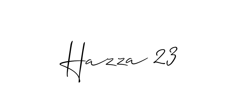 How to Draw Hazza 23 signature style? Allison_Script is a latest design signature styles for name Hazza 23. Hazza 23 signature style 2 images and pictures png